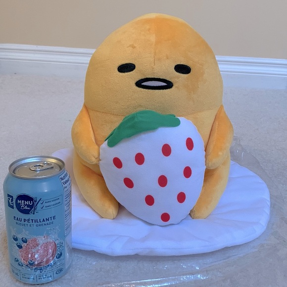 SANRIO GUDETAMA WITH WHITE STRAWBERRY [NWT - From Japan] - Picture 2 of 6